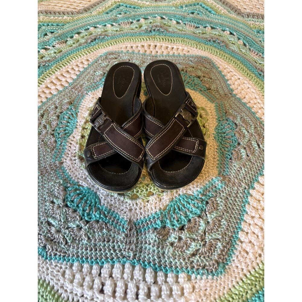 Cole Haan wedge leather sandals 7